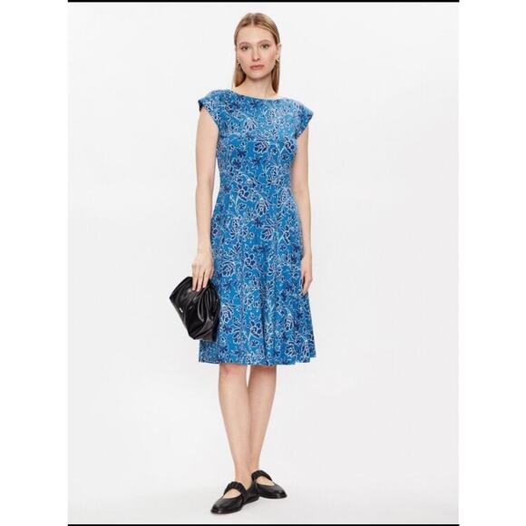 Max Mara Weekend Jesone Jersey Dress Blue Size Medium - Picture 1 of 9